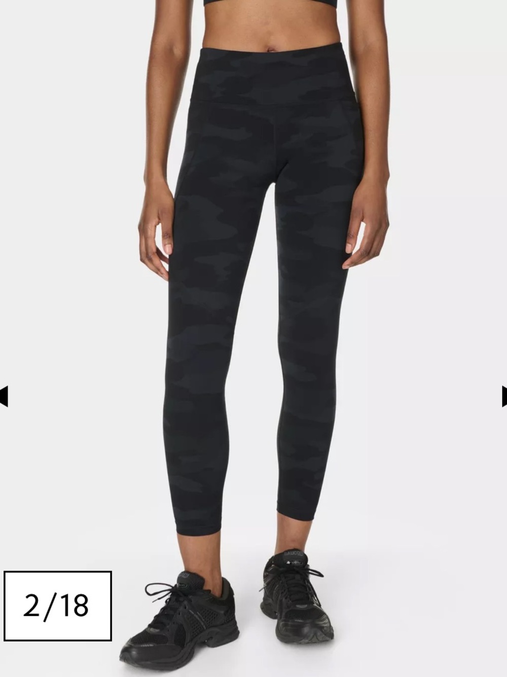 Sweaty Betty Black Camo POWER 7/8 Leggings. Medium